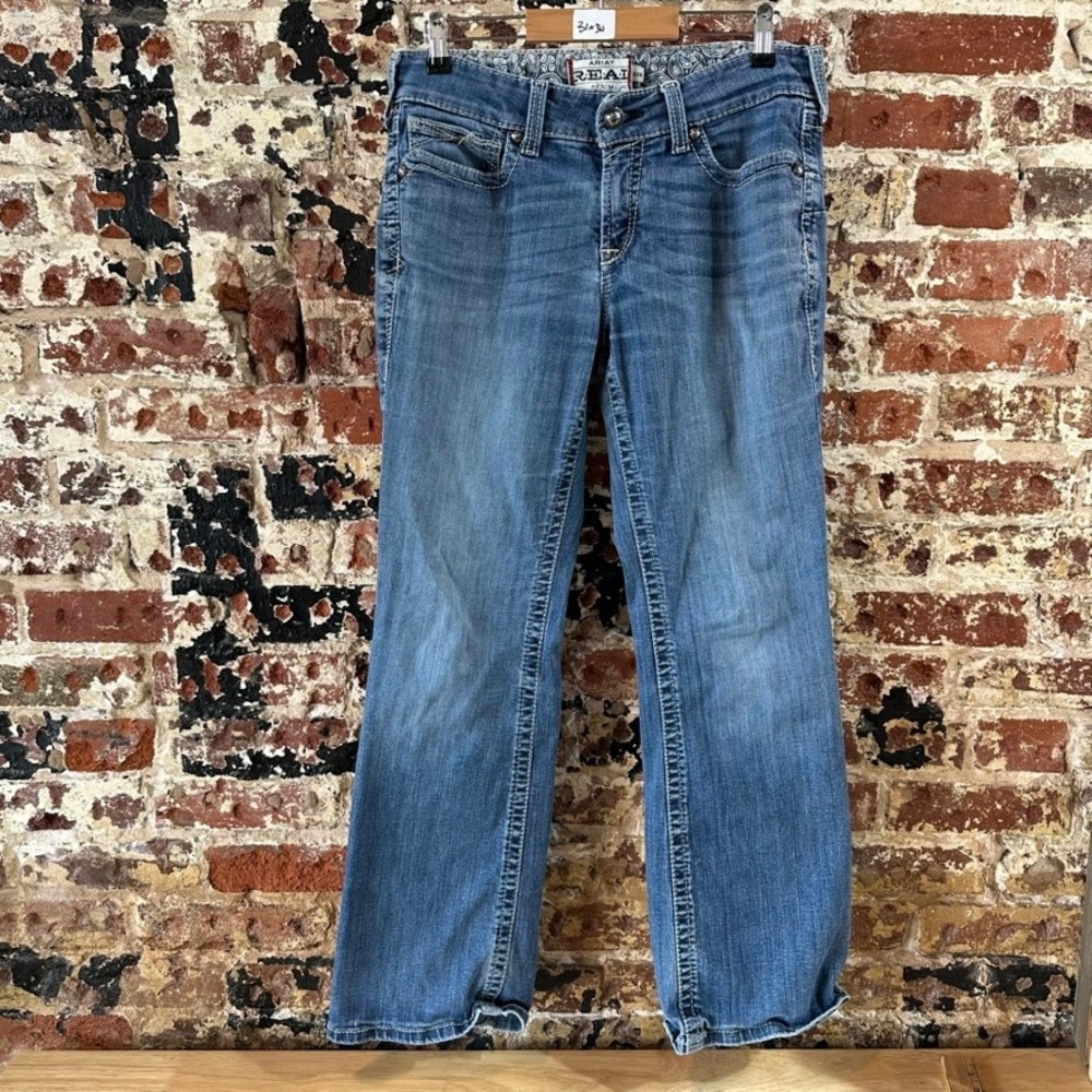 Ariat Jeans Real Blue Denim Western Women's 31s Short (33x29.5")